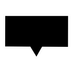 Black frame speech bubble.	
