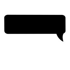 Naklejka premium Black frame speech bubble. 