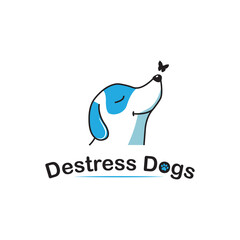destress dogs logo vector art