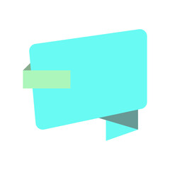 Fototapeta premium blue and yellow bubbles Illustration of a turquoise banner isolated on a white background