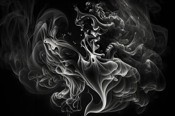 Black and white smoke