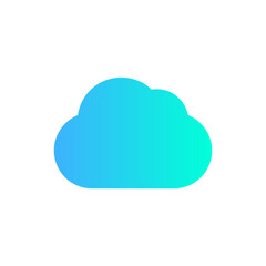 cloud flat gradient icon