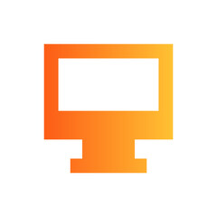 computer flat gradient icon