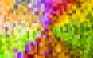 Colorful background with 3D cube patterns. Colorful abstract mosaic squares. Colorful background design. Suitable for presentation, template, card, book cover, poster, website, etc.