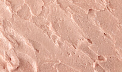 Tuna pate, pasty spread and texture background, top view