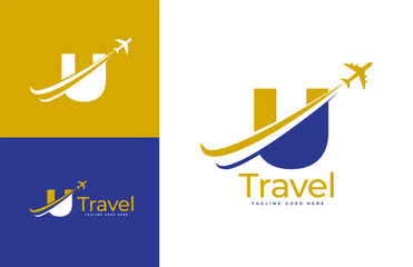 Letter U Travel Logo Design Template. Icon Travel, logistics, shipping, tours etc © Aldan Design