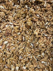 lots of walnuts walnut vitamins taste for food as a background healthy food