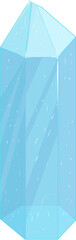 Crystal. Curative Transparent Healing Quartz. Blue Gradient Clear Bright Gem. Magic Stone. PNG
