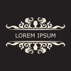 Luxury Logo template flourishes elegant ornament Fashion vector illustration