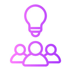 teamwork gradient icon
