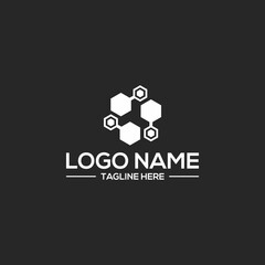 Fototapeta premium Unique blockchain logo block vector designs