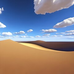 Fototapeta na wymiar sand dunes in the desert, surreal landscape 