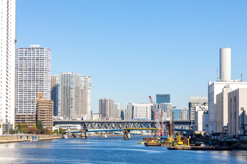 Fototapeta premium 【東京の都市風景】天王洲アイル周辺の風景