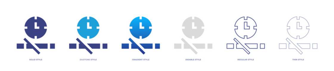 Cigar icon set full style. Solid, disable, gradient, duotone, regular, thin. Vector illustration and transparent icon.