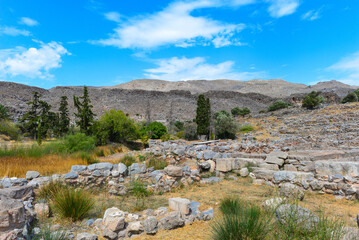 Fototapeta na wymiar Ausgrabungsstätte Palast von Zakros in Kato Zakros, Südostkreta, Griechenland