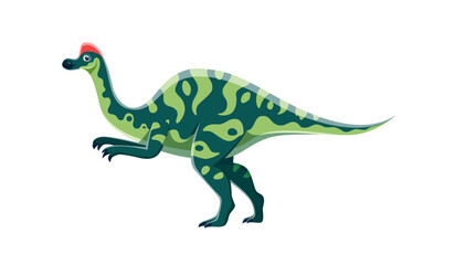 Cartoon Hypacrosaurus dinosaur funny character