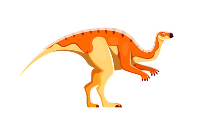 Cartoon Probactrosaurus dinosaur comical character