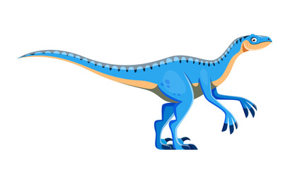 Cartoon Eoraptor dinosaur isolated cute character