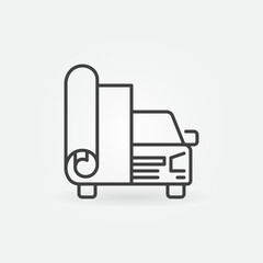 Car Vinyl Wrap vector Detailing concept icon in outline style