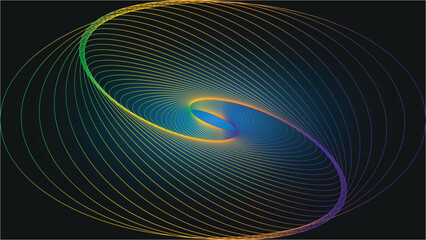 round spiral illustration gradient design
