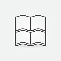 Clay Tile Roof vector concept outline icon or symbol