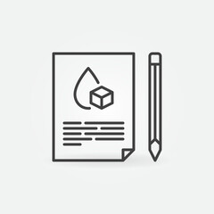 Blood Glucose Test vector Diabetes Diagnostics concept outline icon