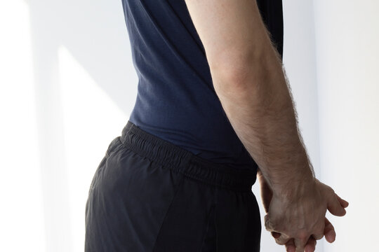 Back curvature in men in the lumbar spine - hyperlordosis