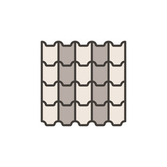 House Roof Concrete Tile vector concept colored icon