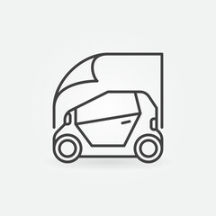 Vehicle Vinyl Wrap vector concept outline icon or sign