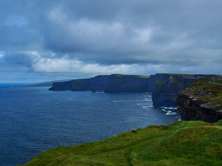 view over the cliffs of Moher in Ireland.