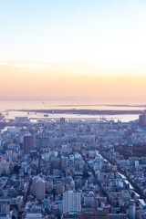 Fototapeta premium 夕方の東京湾と東京の街並みの風景