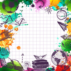 Abstract background school. Vector illustration