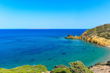 Fototapeta na wymiar Psili Ammos Strand in Itanos an der Nordostspitze der griechischen Insel Kreta