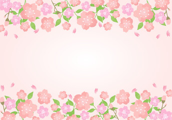 Obraz na płótnie Canvas テキストスペース付き桜の背景