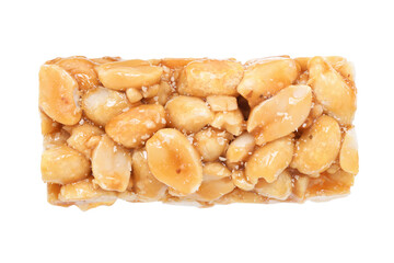 Kozinak with peanuts on a white background. Traditional sweet of Southwest Asia.