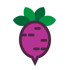 Radish Flat Icon