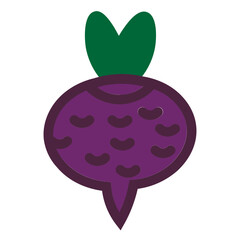 Radish Flat Icon