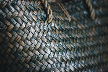 Handmade crafts of craftsman working basketry. Basketry products