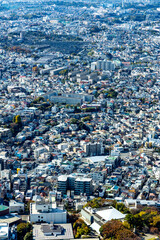 Obraz premium 横浜ランドマークタワーからの横浜の景色