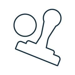 Stamp icon.Simple editable vector graphics. Outline symbol. 
