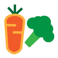 Fototapeta premium Carrot Flat Icon