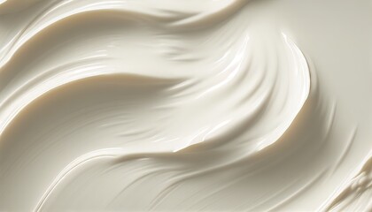 White lotion beauty skincare cream texture cosmetic product background. Generative AI. - obrazy, fototapety, plakaty