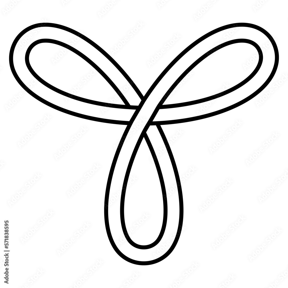 Poster Logo infinity loop, knot three loops, celtic unity infinite union