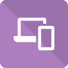 Multi devices icon with round corner background