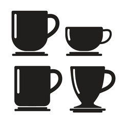 Mug And Cup Collection Vector Icon Logo