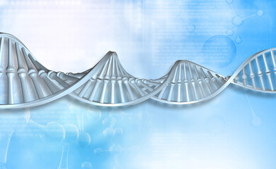 DNA strand background. 3d illustration..