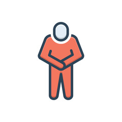 Color illustration icon for virgin