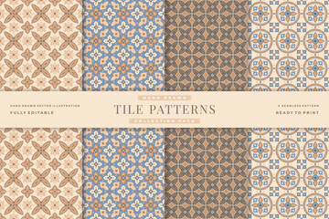 vintage tile patterns collection 4