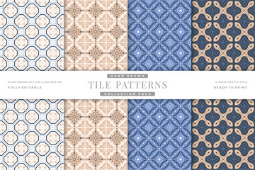 hand drawn tile patterns collection 3