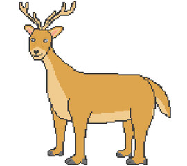 Pixel art deer illustration design